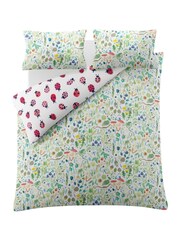 Wee Blue Bell Multi Green Garden Explorer Duvet Cover and Pillowcase Set - Image 4 of 7
