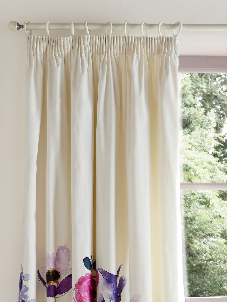Bluebellgray Fuchsia Pink Taransay Pencil Pleat Curtains - Image 2 of 3 Bluebellgray Fuchsia Pink Taransay Pencil Pleat Curtains - Image 2 of 3