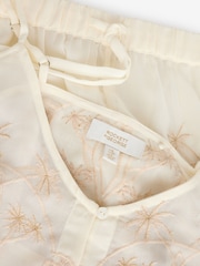 Rockett St George Cream Embroidered Cami Pyjamas Set - Image 11 of 14