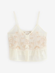 Rockett St George Cream Embroidered Cami Pyjamas Set - Image 9 of 14