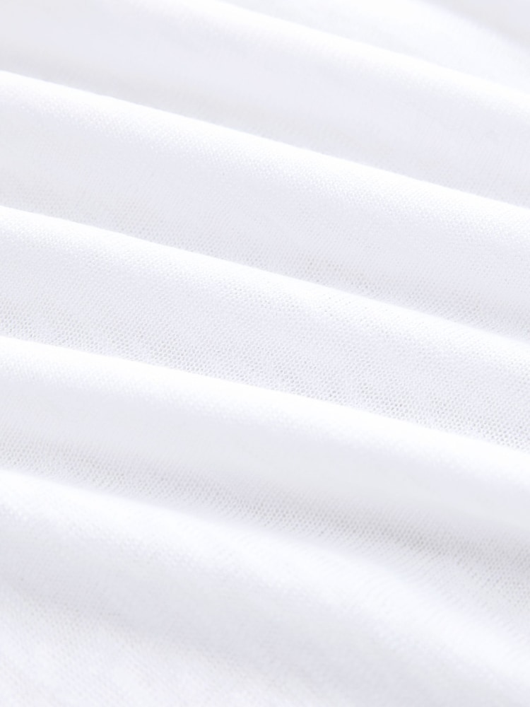 White Long Sleeve Notch Neck Top - Image 2 of 3