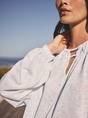 सेतो - Long Sleeve Notch Neck Top - 8मध्ये 5 तस्बिर