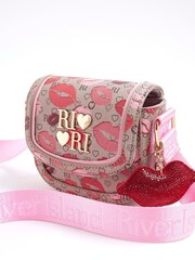 River Island Brown Lips Monogram Cross-Body Bag - Image 4 of 5