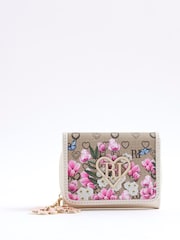 River Island Brown Floral Monogram Purse - Image 1 of 5