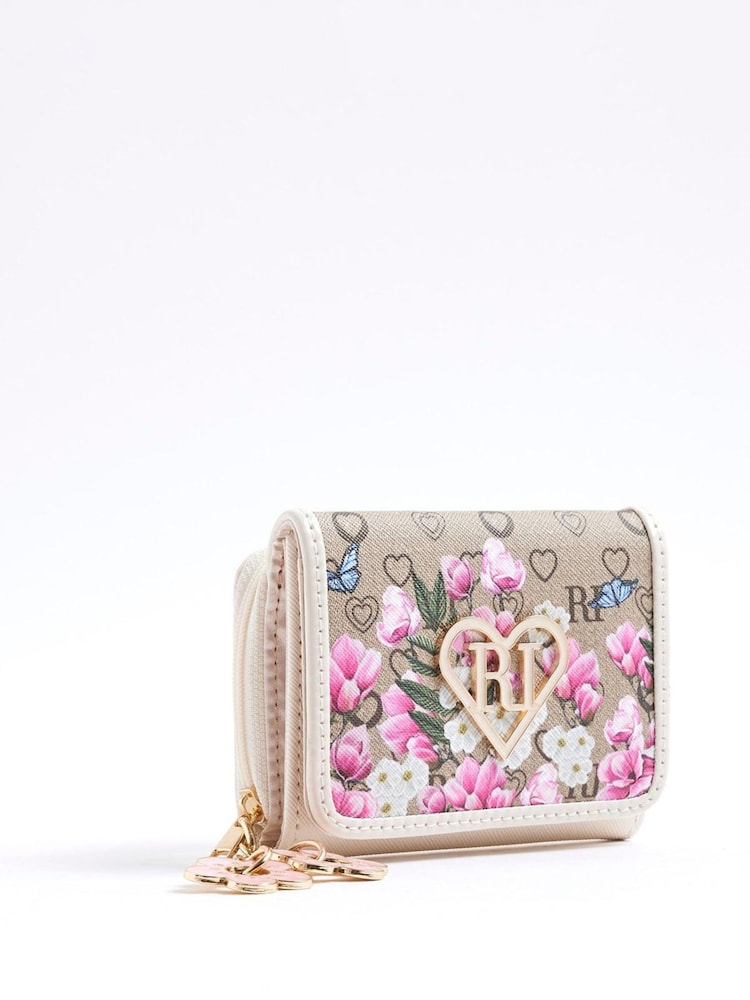River Island Brown Floral Monogram Purse - Image 2 of 5