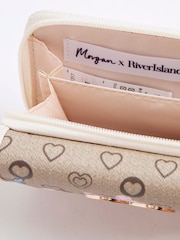 River Island Brown Floral Monogram Purse - Image 5 of 5