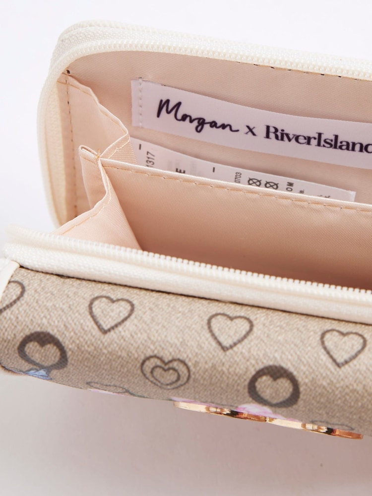 River Island Brown Floral Monogram Purse - Image 5 of 5