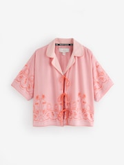 Rockett St George Pink/Orange Tie Front Pyjama Short Set - Image 9 of 13
