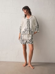 Rockett St George Ecru White Border Print Shirt - Image 3 of 6