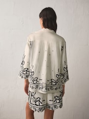 Rockett St George Ecru White Border Print Shirt - Image 4 of 6
