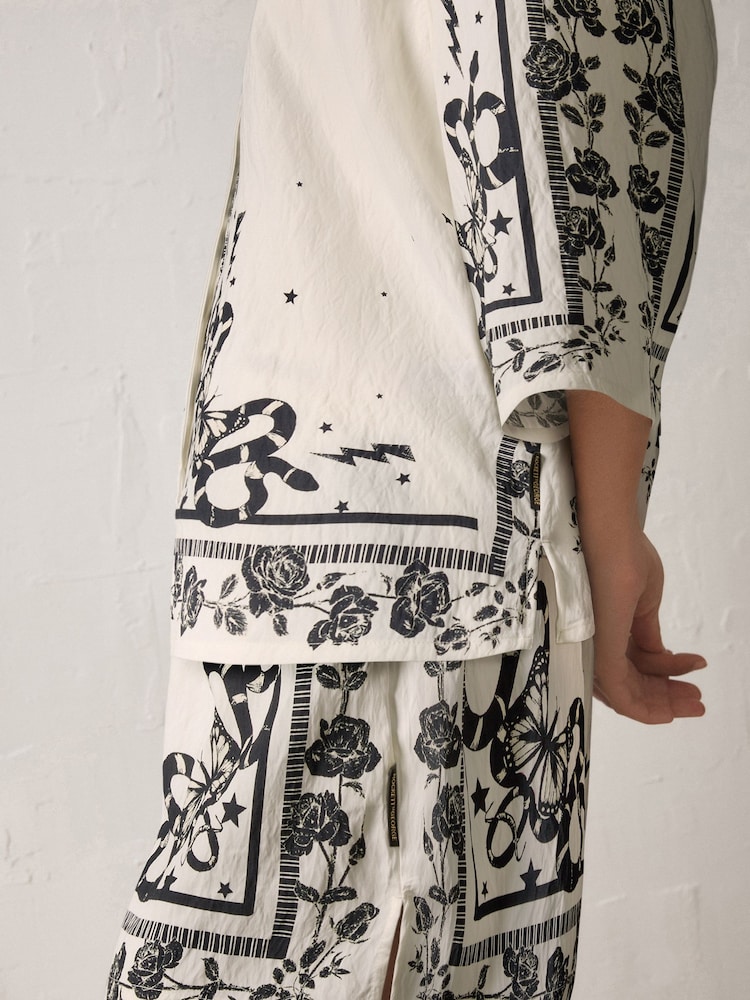 Rockett St George Ecru White Border Print Shirt - Image 6 of 6