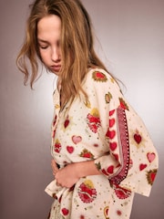 Rockett St George Heart Print Button Through Pyjamas - Image 6 of 6