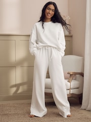 Laura Ashley White Cotton Lounge Sweater - Image 2 of 9