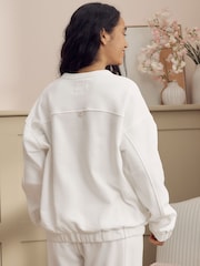 Laura Ashley White Cotton Lounge Sweater - Image 5 of 9