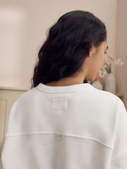 Laura Ashley White Cotton Lounge Sweater - Image 6 of 9