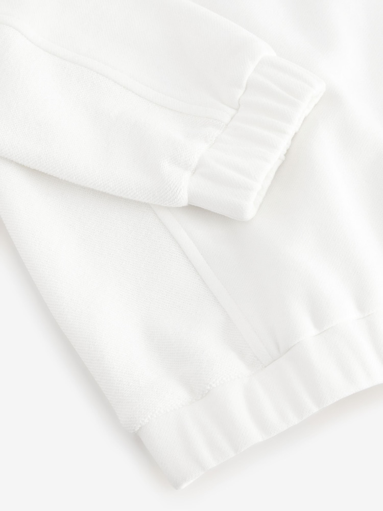Laura Ashley White Cotton Lounge Sweater - Image 9 of 9