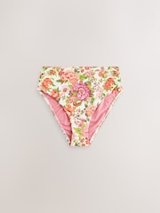 Laura Ashley White Lavington Blooms High Waist Bikini Bottoms - Image 4 of 6