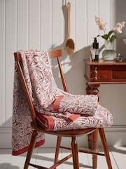 William Morris At Home Brick Orange Larkspur Towel - Image 2 of 6