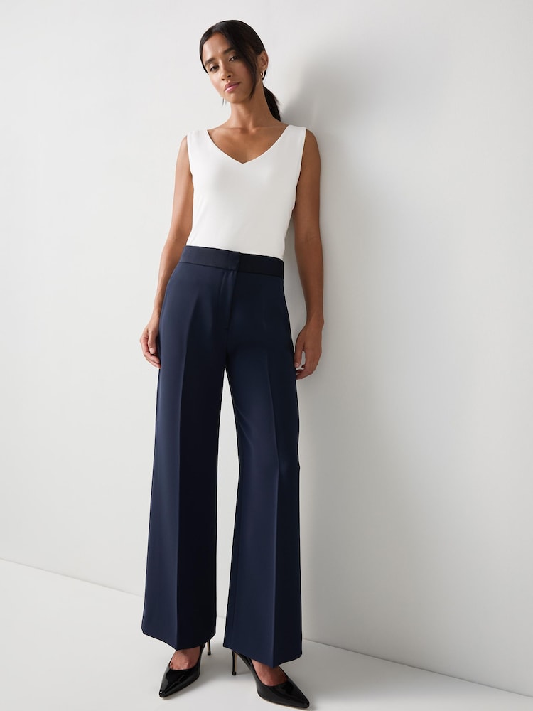 LK Bennett Audrey Petite Spring Wide Stretch Trousers - صورة 1 من 4 LK Bennett Audrey Petite Spring Wide Stretch Trousers - صورة 1 من 4