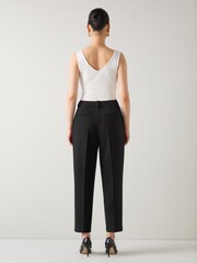 LK Bennett Black Pique Rosa Slim Trousers - Image 2 of 3