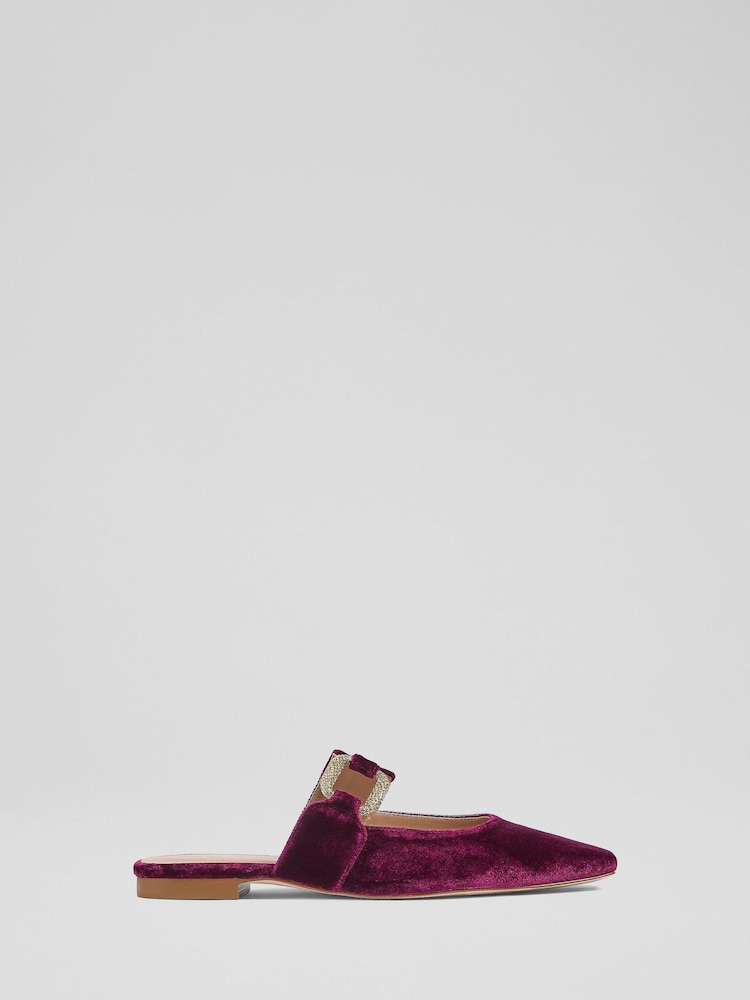 LK Bennett Red Nancy Plain Mule Flats - Image 1 of 4