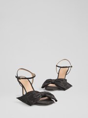 LK Bennett Black Roline Bow Sandals - Image 3 of 4