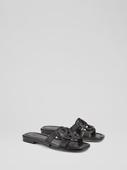 LK Bennett Black Casper Leather Ballet Flats - Image 2 of 4