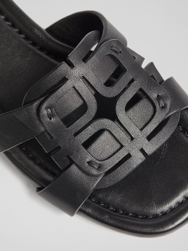 LK Bennett Black Casper Leather Ballet Flats - Image 4 of 4