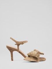 LK Bennett Metallic Roline Bow Sandals - Image 3 of 4