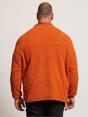 BadRhino Big & Tall Orange Sherpa Quarter Zip Fleece - Image 3 of 6
