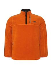 BadRhino Big & Tall Orange Sherpa Quarter Zip Fleece - Image 5 of 6