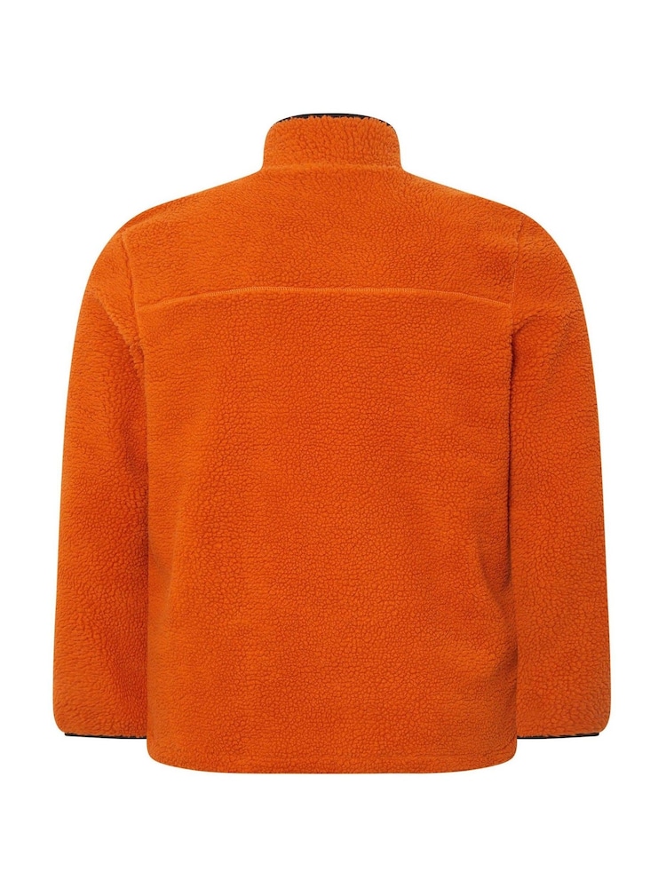 BadRhino Big & Tall Orange Sherpa Quarter Zip Fleece - Image 6 of 6