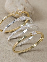 Jon Richard Gold 14K Plated and Cubic Zirconia Stone Bangle - Image 3 of 4