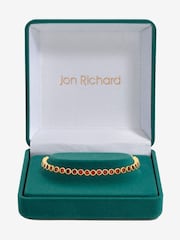 Jon Richard Gold 14K Plated and Red Cubic Zirconia Tennis Bracelet - Gift Box - Image 1 of 5
