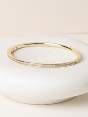 Jon Richard 14K Gold Pave Bangle - Image 3 of 4