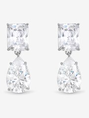 Jon Richard Silver Rhodium Plated Mixed Stone Drop Earrings - Image 1 of 2