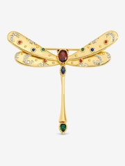 Jon Richard Gold Plated Crystal and Multi Coloured Dragonfly Brooch - Image 1 of 3