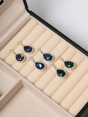 Jon Richard Gold Plated and Tanzanite Pear Drop Earrings - Image 3 of 3