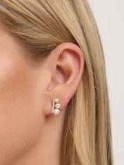 Jon Richard Gold Plated Crystal and Pearl Mini  Climber Earrings - Image 2 of 3