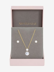 Jon Richard Gold Plated and Cubic Zirconia Round Drop Box Set Gift Box - Image 1 of 2