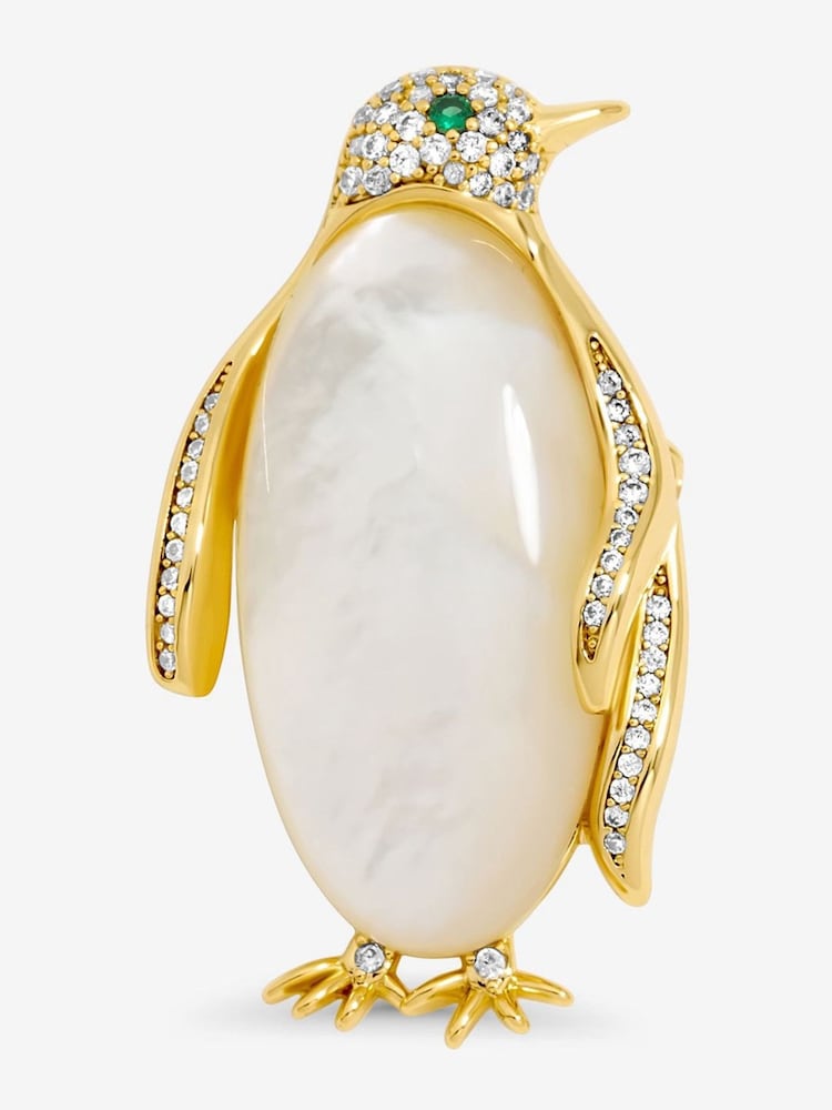 Jon Richard Gold Plated Pengiun Brooch - Image 1 of 3 Jon Richard Gold Plated Pengiun Brooch - Image 1 of 3
