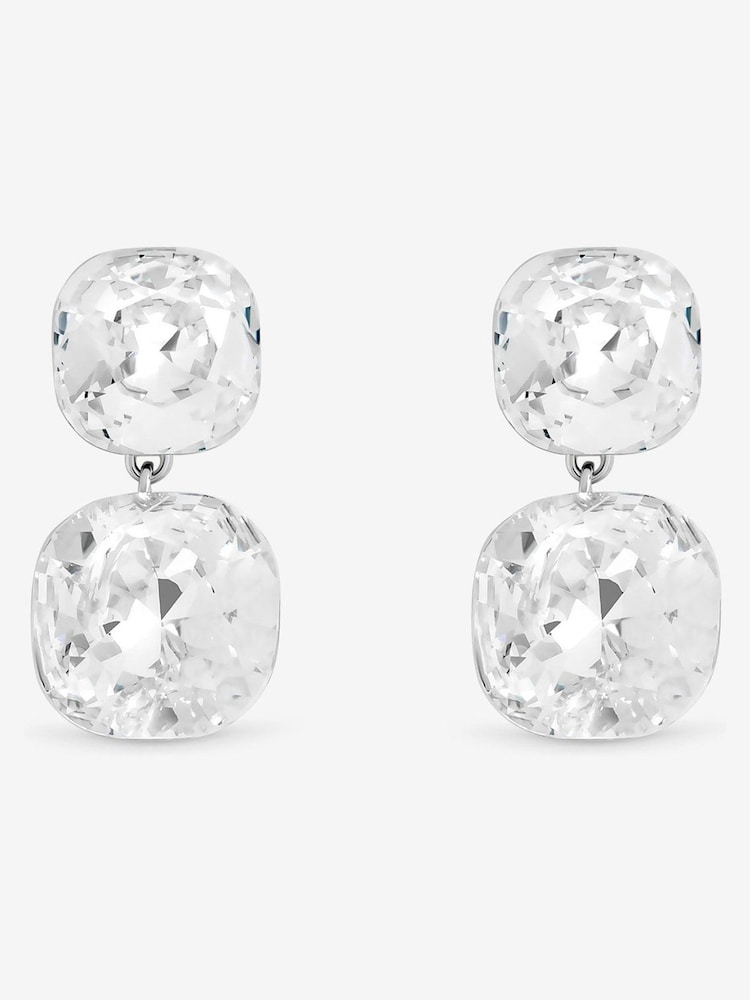 Jon Richard Silver Rhodium Plated Crystal Statement Stone Drop Earrings - Image 1 of 2 Jon Richard Silver Rhodium Plated Crystal Statement Stone Drop Earrings - Image 1 of 2