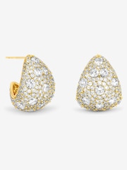 Jon Richard Gold Plated Crystal Large Dome Earrings - Image 1 of 1