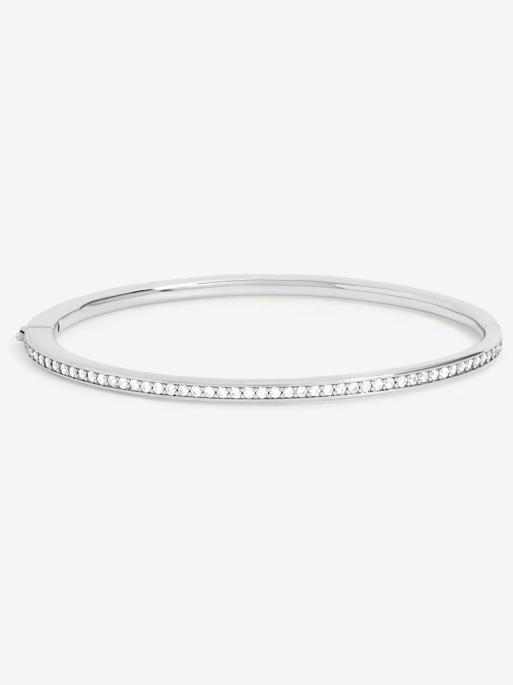 Jon Richard Silver Plated and Pave Bangle - Image 1 of 1