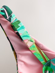 Coral Pink Tropical Plunge Tummy Control Swimsuit - Image 9 of 9