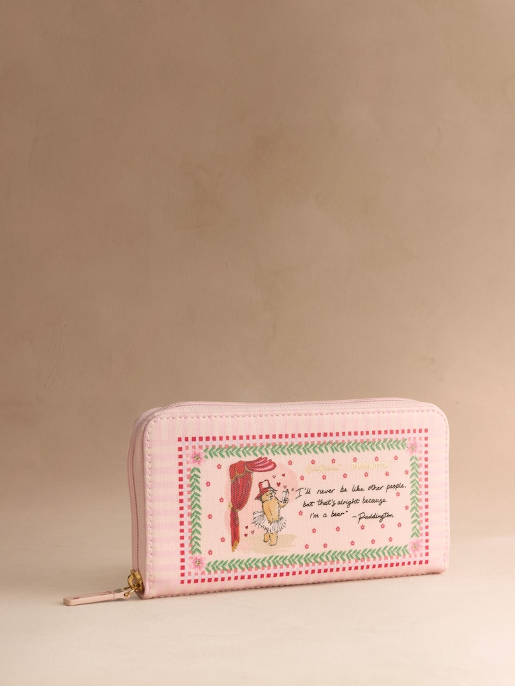 Cath Kidston Pink Paddington Blossom Continental Wallet - Image 1 of 3 Cath Kidston Pink Paddington Blossom Continental Wallet - Image 1 of 3