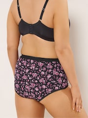 Yours Curve Carbon Black Full Briefs 5 Pack - Image 3 of 7