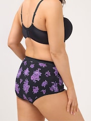 Negro mate - Pack de 5 braguitas de corte amplio de Yours Curve - Imagen 3 de 7