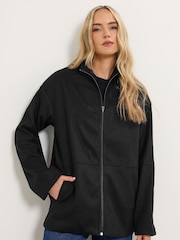 Long Tall Sally Black Funnel Neck Cosy Jacket - Image 1 of 5
