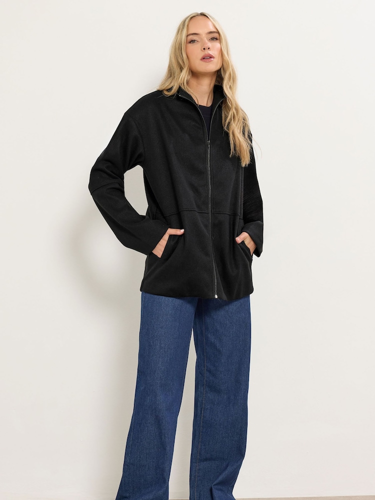 Long Tall Sally Black Funnel Neck Cosy Jacket - Image 2 of 5